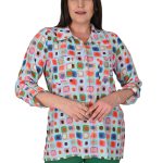 Flaş Triko Cebi Taş Detaylı Krep Gömlek