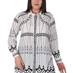 Flaş Triko Taşlı Krep Gömlek