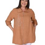 Flaş Triko Taşlı Keten Kap