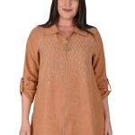 Flaş Triko Taşlı Keten Kap